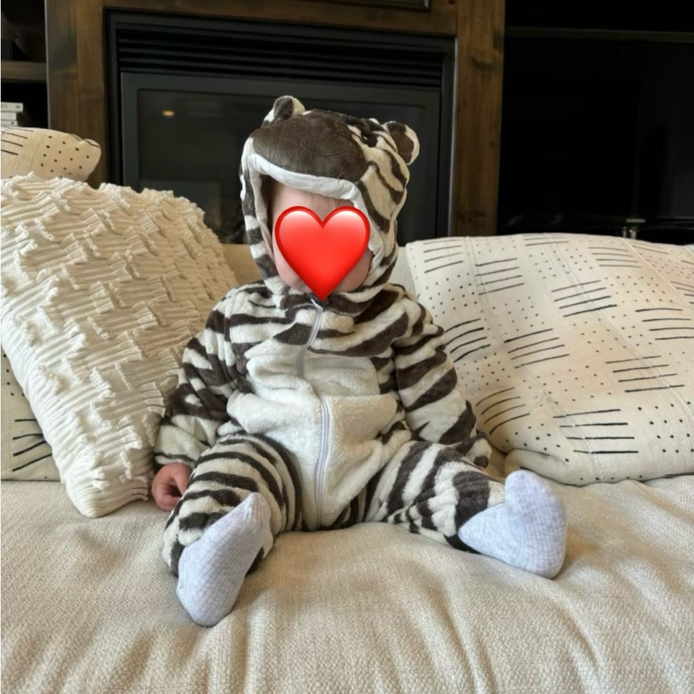 Adorable Zebra Print Baby Onesie